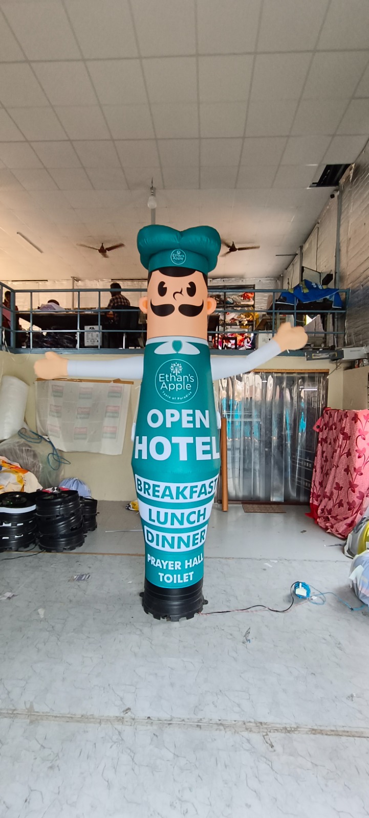 Ethan's Apple hotel air dancer inflatable advertising breakfast, lunch and dinner