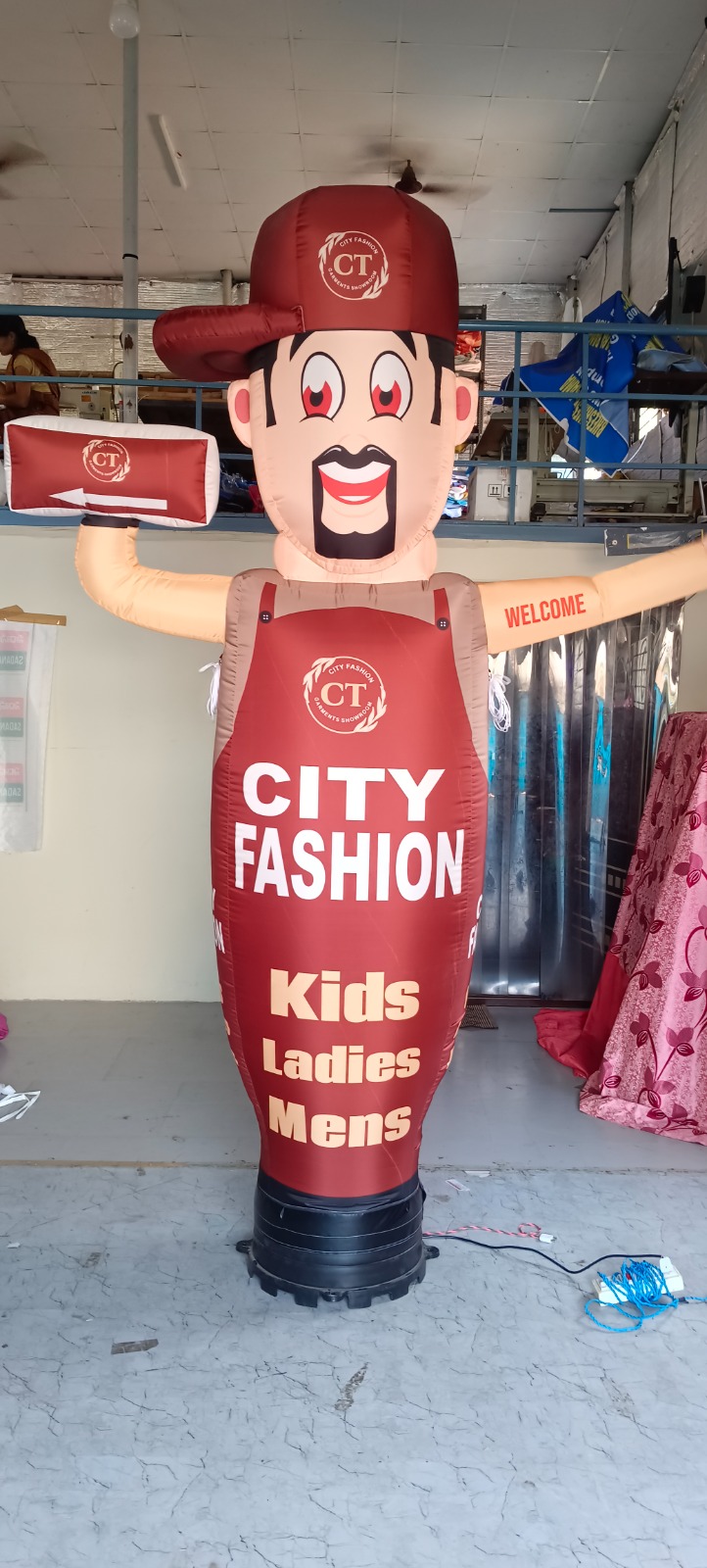 City Fashion showroom air dancer inflatable with welcome arrow